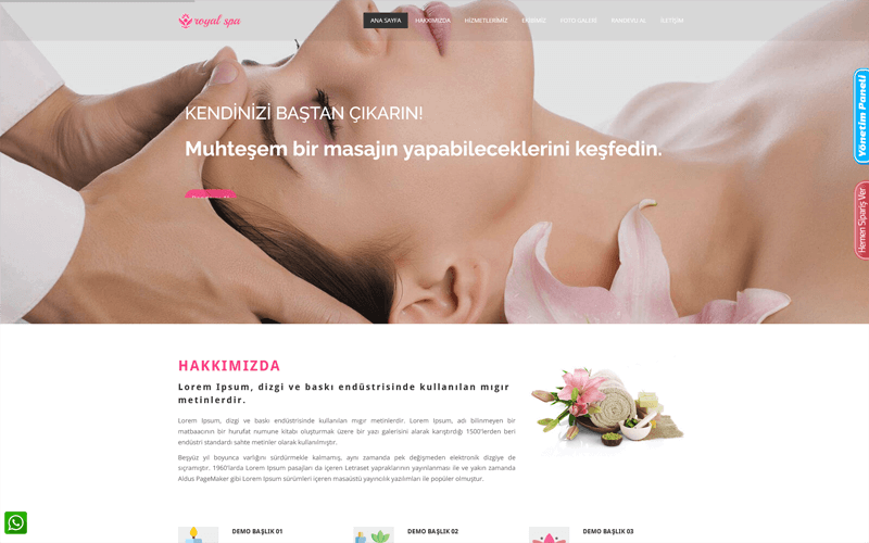 Güzellik Merkezi Web Sitesi - SPA Web Sitesi - Cilt Bakımı Web Sitesi 046