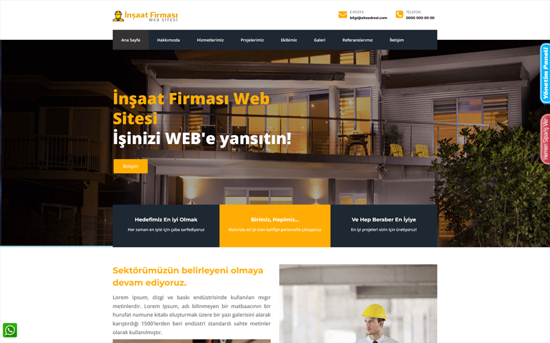 Firma Web Sitesi - İnşaat Firması Web Sitesi - Mimarlık Web Sitesi 047