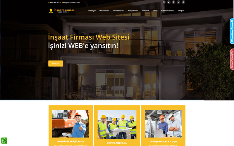 Firma Web Sitesi - İnşaat Firması Web Sitesi - Mimarlık Web Sitesi 048