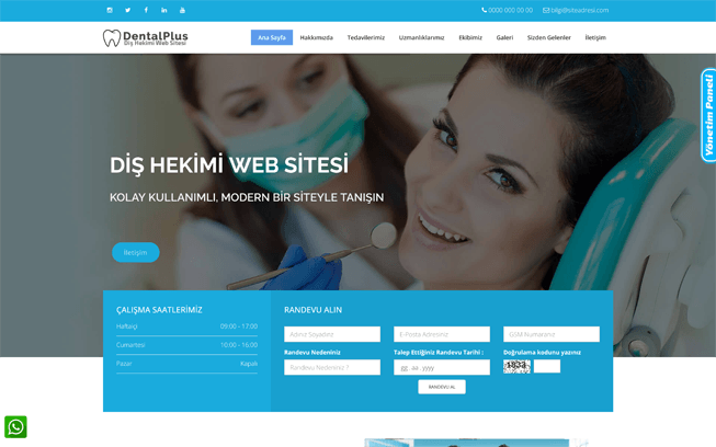 Diş Hekimi Web Sitesi - Ortodontist Web Sitesi - Diş Kliniği Web Sitesi