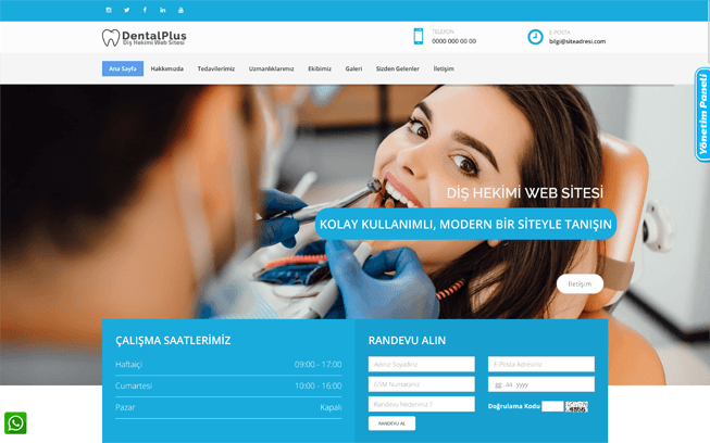Diş Hekimi Web Sitesi - Ortodontist Web Sitesi - Diş Kliniği Web Sitesi