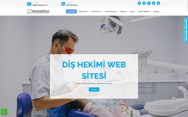 Diş Hekimi Web Sitesi - Ortodontist Web Sitesi - Diş Kliniği Web Sitesi