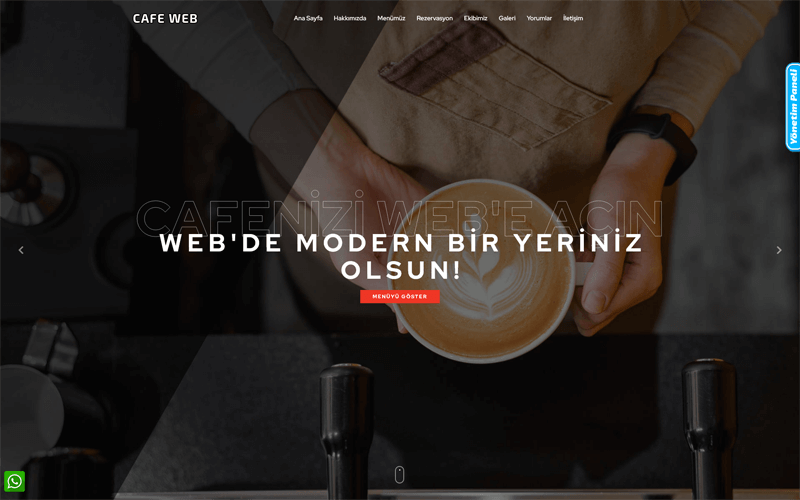 Cafe Web Sitesi - QR Code Menü Özellikli Cafe Web Sitesi 057