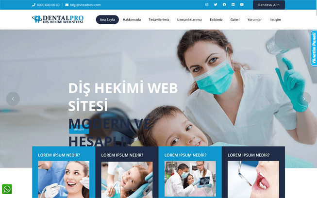 Diş Hekimi Web Sitesi - Ortodontist Web Sitesi - Diş Kliniği Web Sitesi