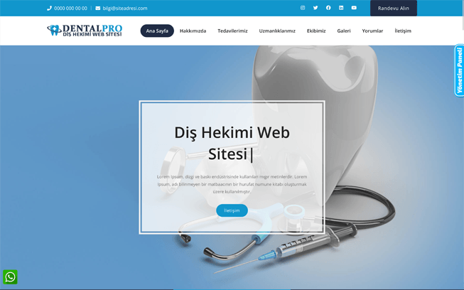 Diş Hekimi Web Sitesi - Ortodontist Web Sitesi - Diş Kliniği Web Sitesi