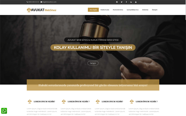 Avukat Web Sitesi - Hukuk Firması Web Sitesi 075