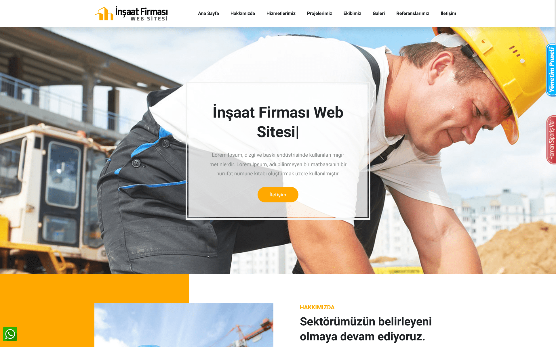 Firma Web Sitesi - İnşaat Firması Web Sitesi 083