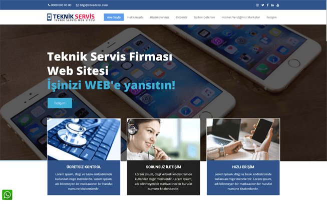 Teknik Servis Firması Web Sitesi - Firma Web Sitesi 093