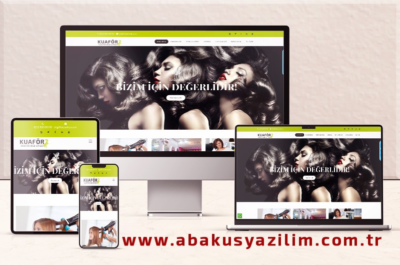 Kuaför Web Sitesi - Kadın Kuaförü Web Sitesi - Güzellik Salonu Web Site